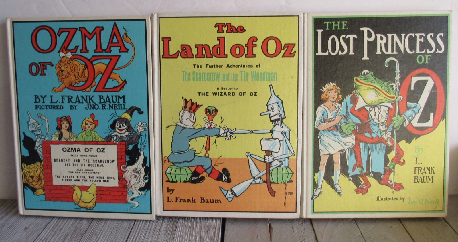 Vtg Lot 14 Wizard of Oz Books 1956 Hardcover White Book Set Baum Reilly & Lee