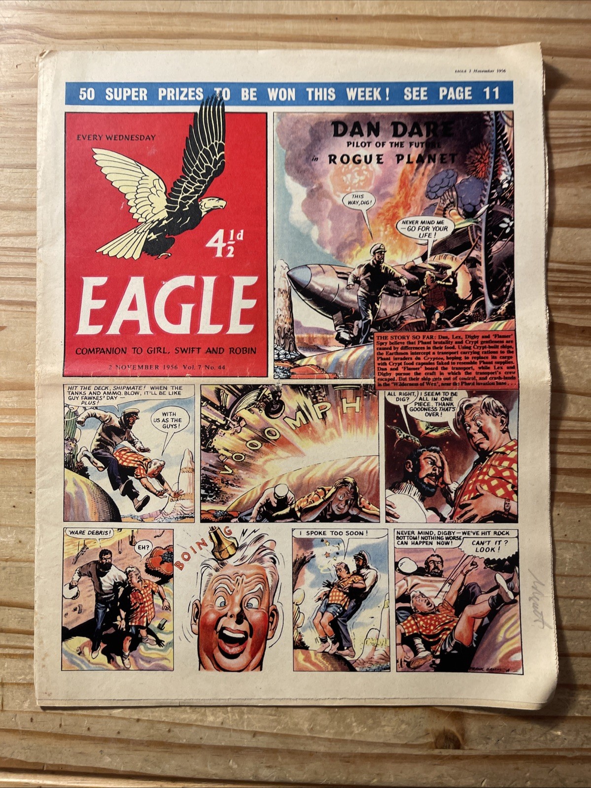 Eagle Comic X10 G to VG 1956 Vol 7 #40 to 49 Consecutive, Dan Dare