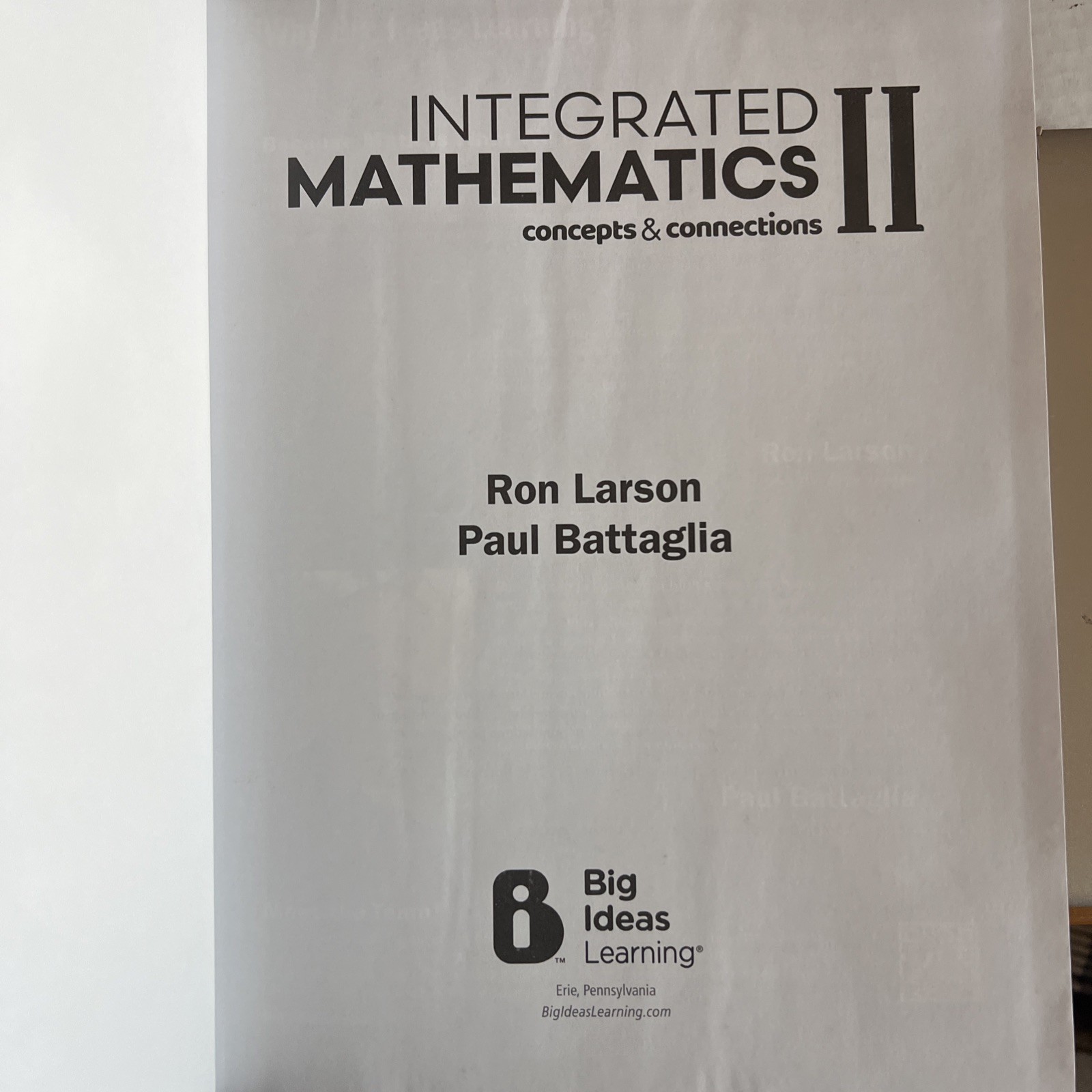 Integrated Mathematics Concepts & Connecting For California II, 2027 Edition