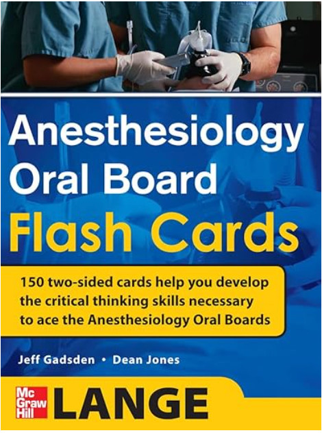 Anesthesiology Oral Board Flash Cards McGraw Hill Lange Gadsden Jones 150 Cards
