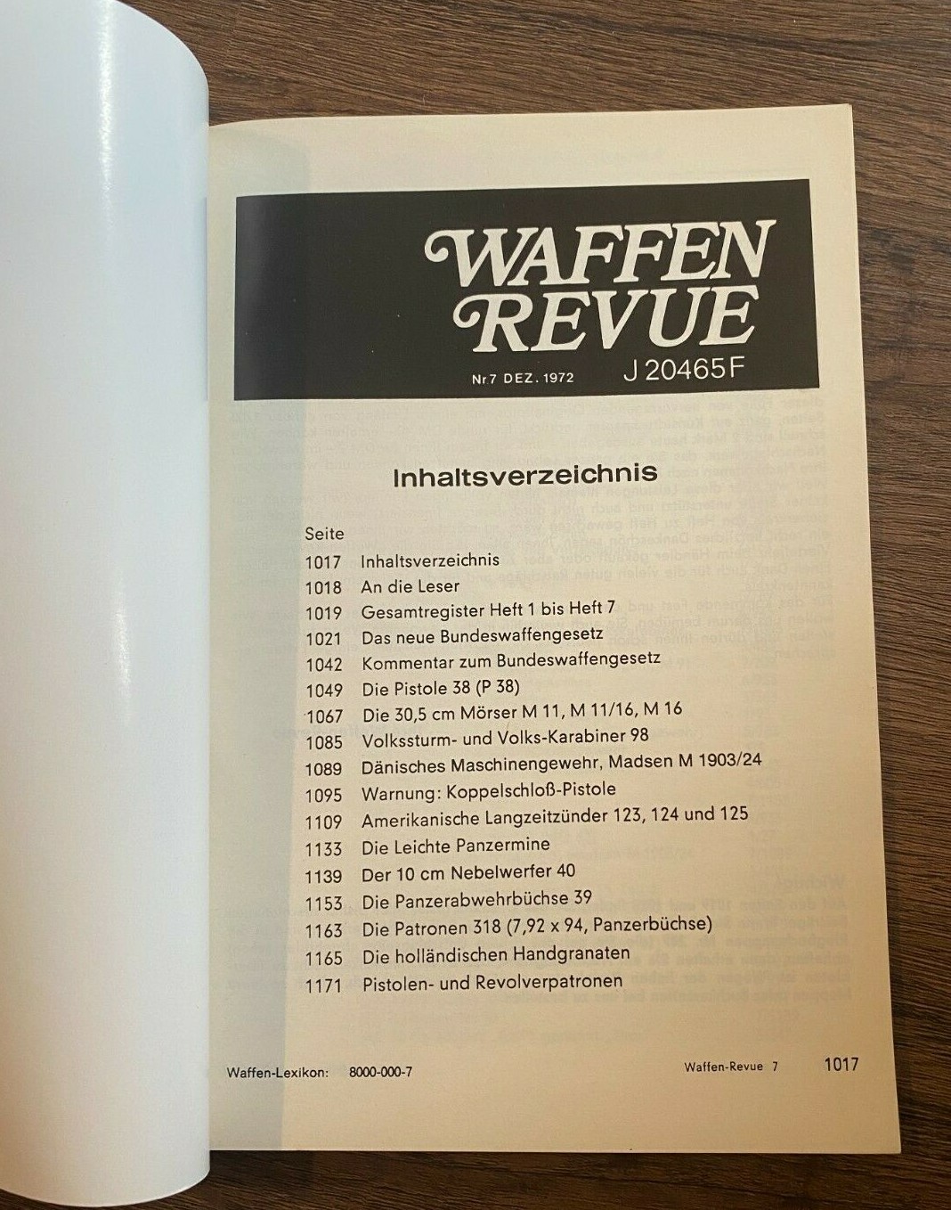 WAFFEN REVUE, Nr. 7 1972, Der Osterreichische 30,5cm Morser, German Magazine