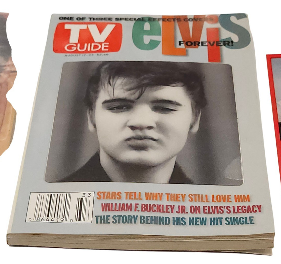 Vintage TV Guide Elvis Special Effects Cover Magazine Lot Of 5 1983 2001 2002