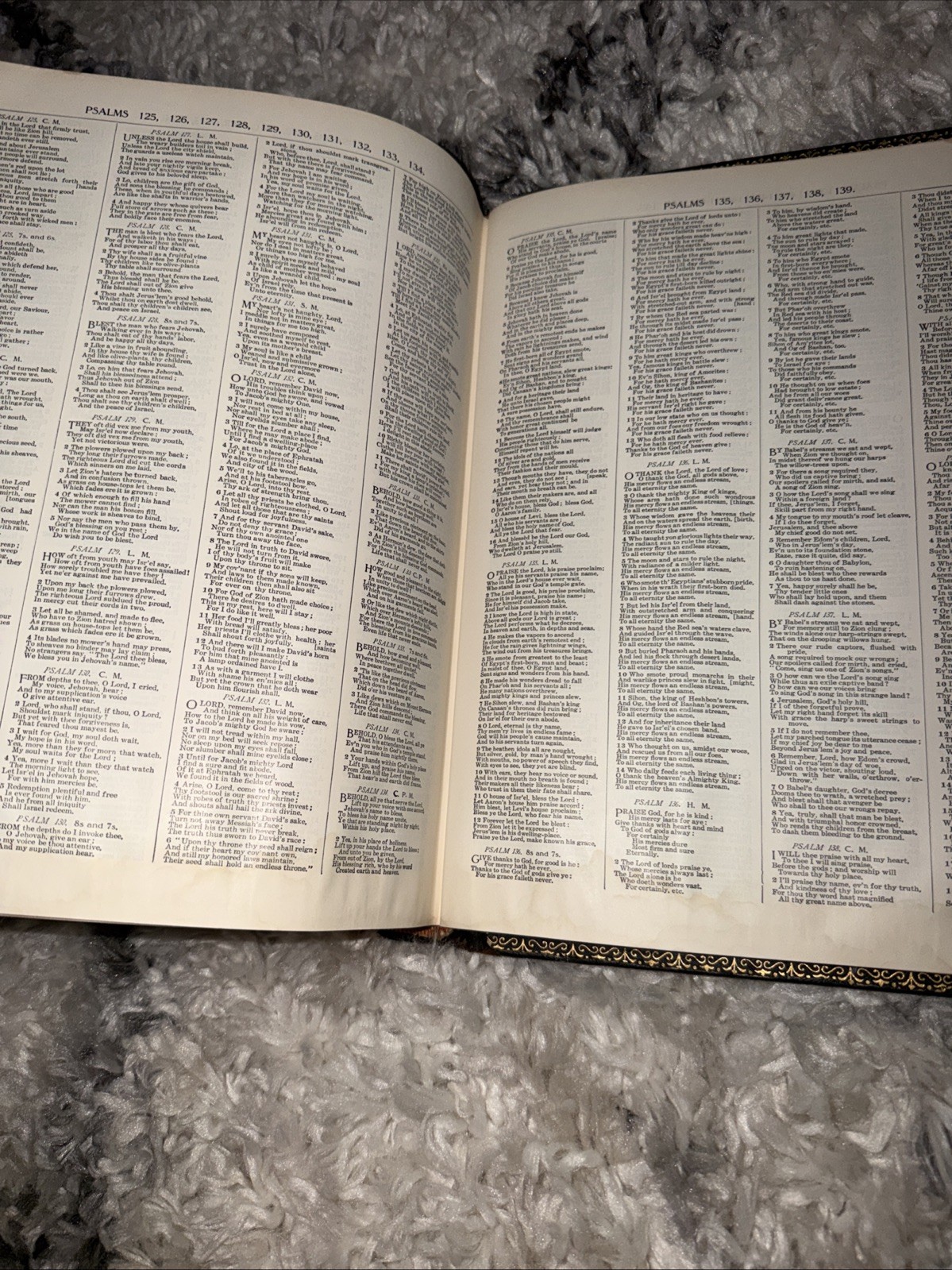 THE HOLY BIBLE, CONTAINING THE OLD AND NEW TESTAMENTS LEATHER BOUND INDEXED RARE