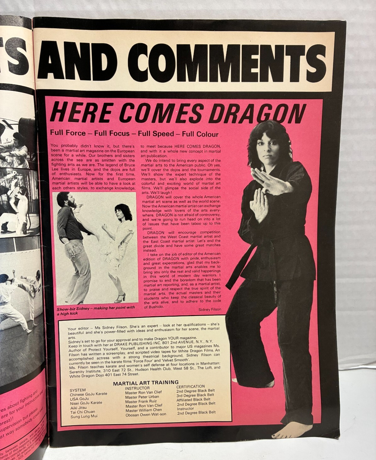 VTG DRAGON All-Action Magazine BRUCE LEE Best in Kung Fu Thai Boxing 47 Pages