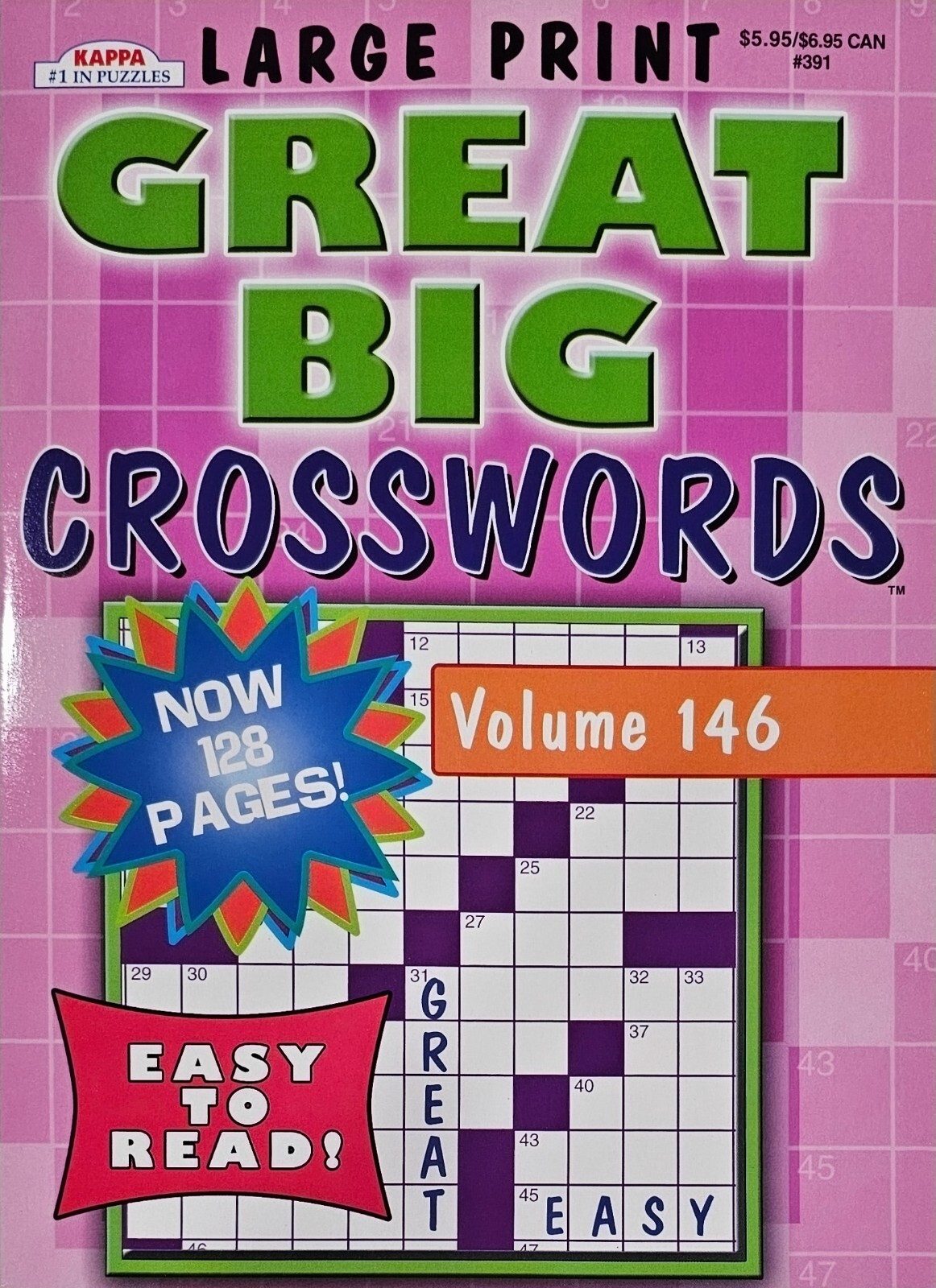 Kappa Large Print Crosswords Puzzle Books, Largest Selection of Volumes. U-PICK!