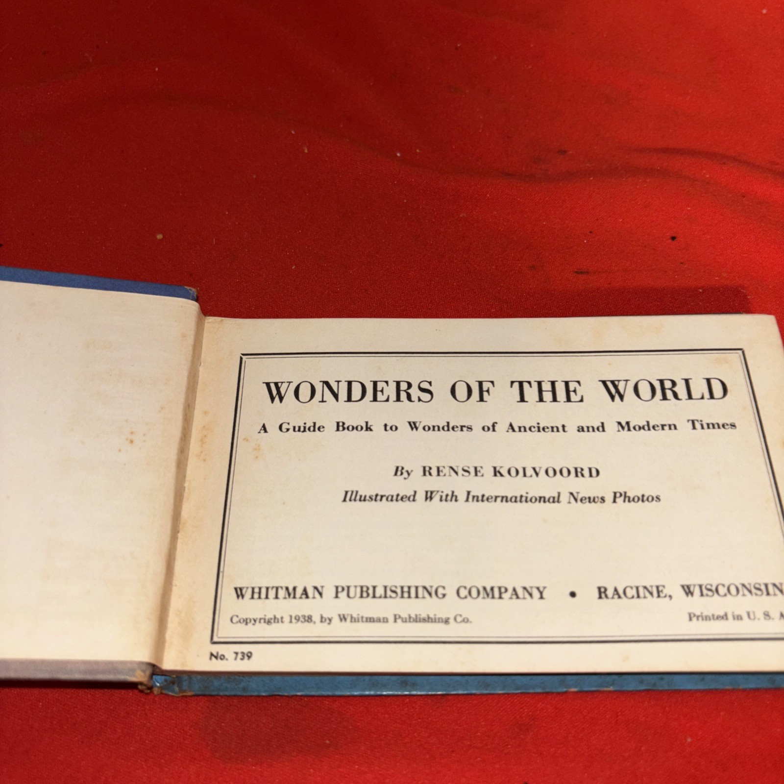 Vintage 1938 Wonders of the World A Guide Book Illustrated Mini Hardcover Book