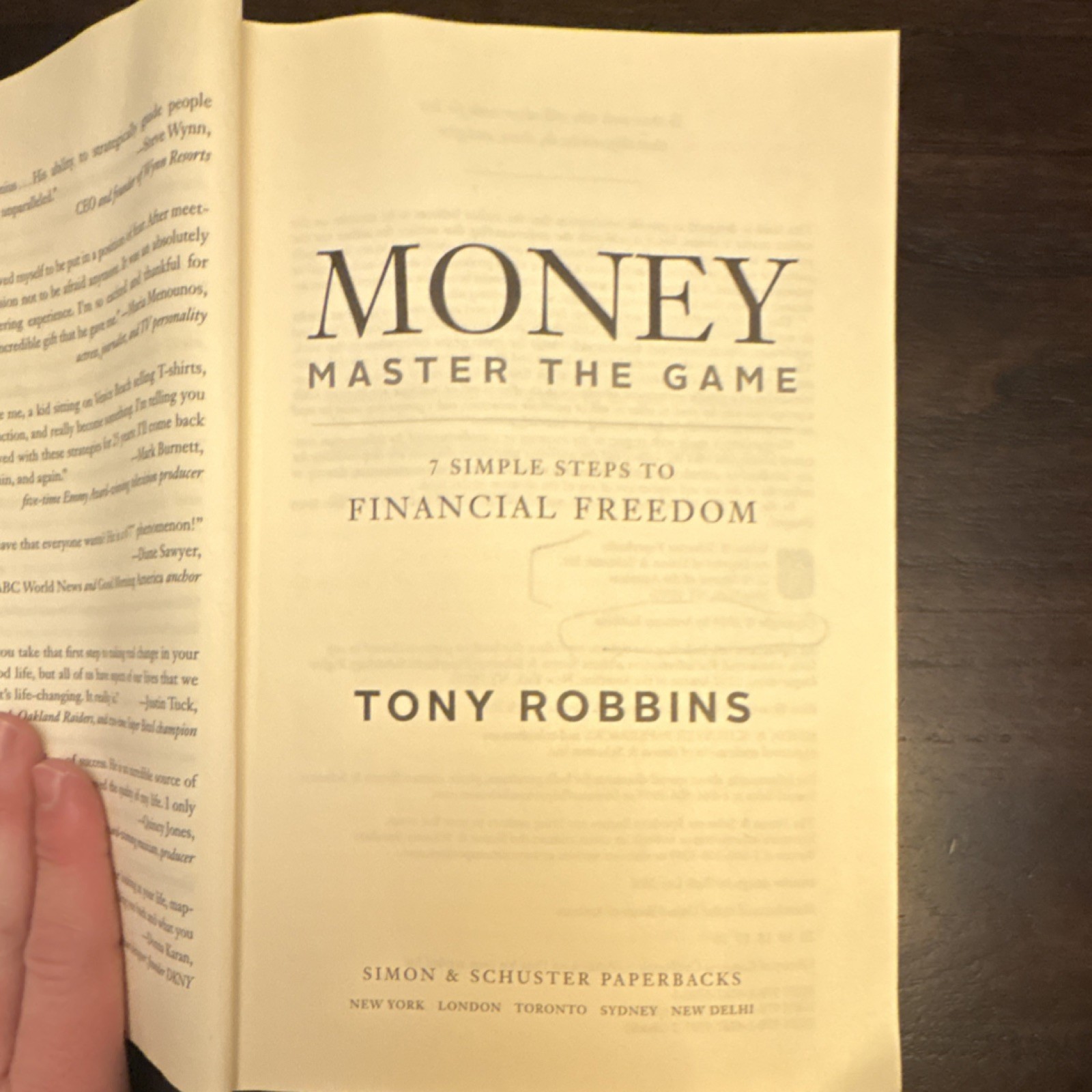 Tony Robbins Money Master the Game Paperback Personal Finance Book