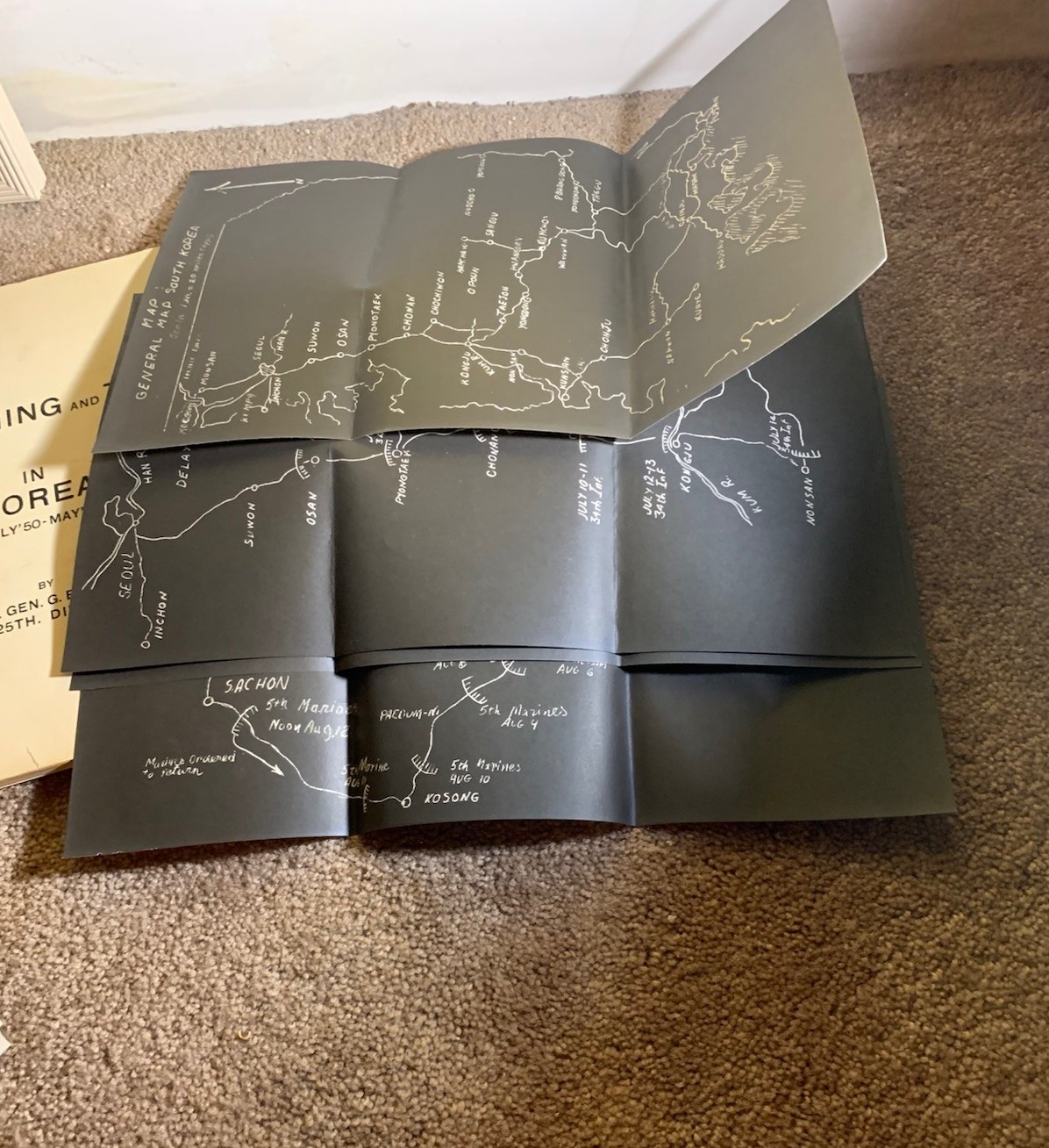 TROPIC LIGHTNING AND TARO LEAF IN KOREA 1950 MILITARY WAR BOOK INCLUDES 12 MAPS!