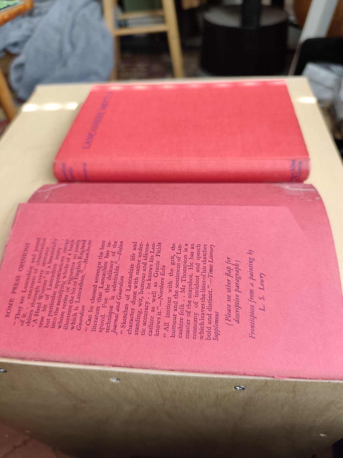 Lancashire Mettle T. Thompson – 1934 hardback dust jacket signed by the author