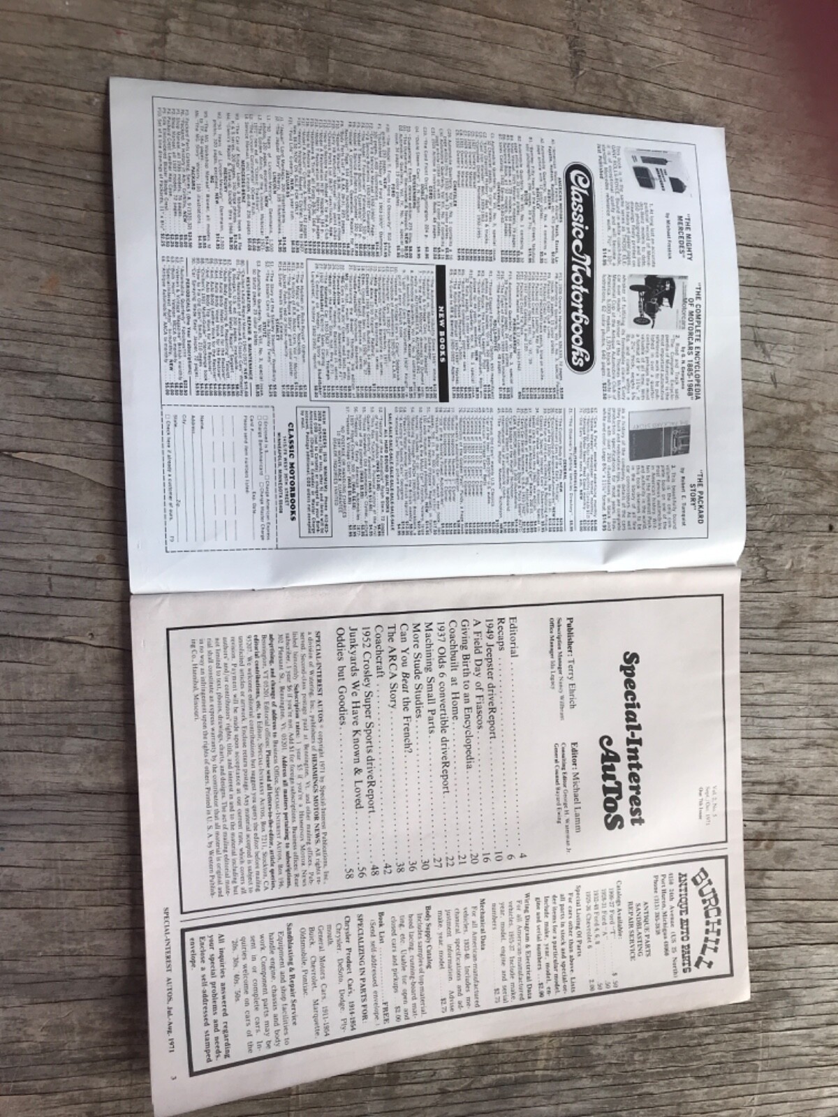Sept/Oct 1971 Special-Interest Autos Hemmings Motor News Magazine 58 pages