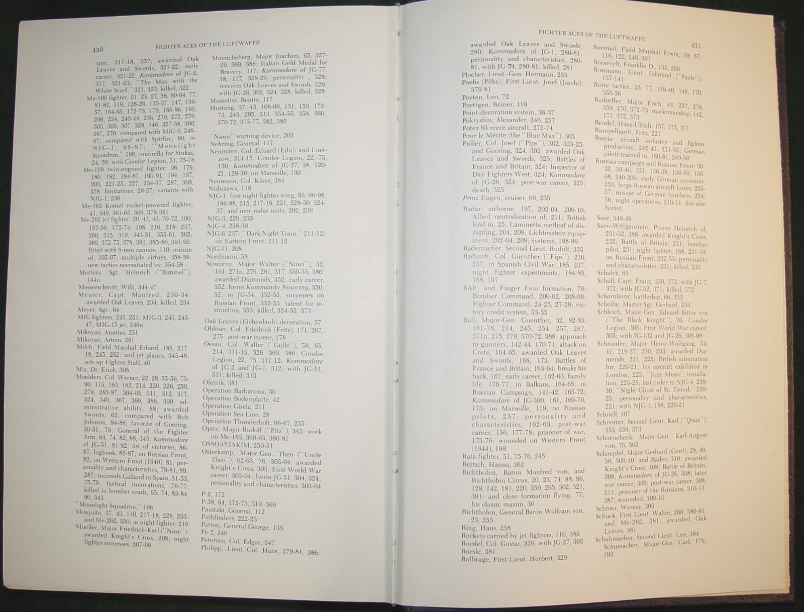 “FIGHTER ACES OF THE LUFTWAFFE” 432 pages Hardcover Illustrated Book