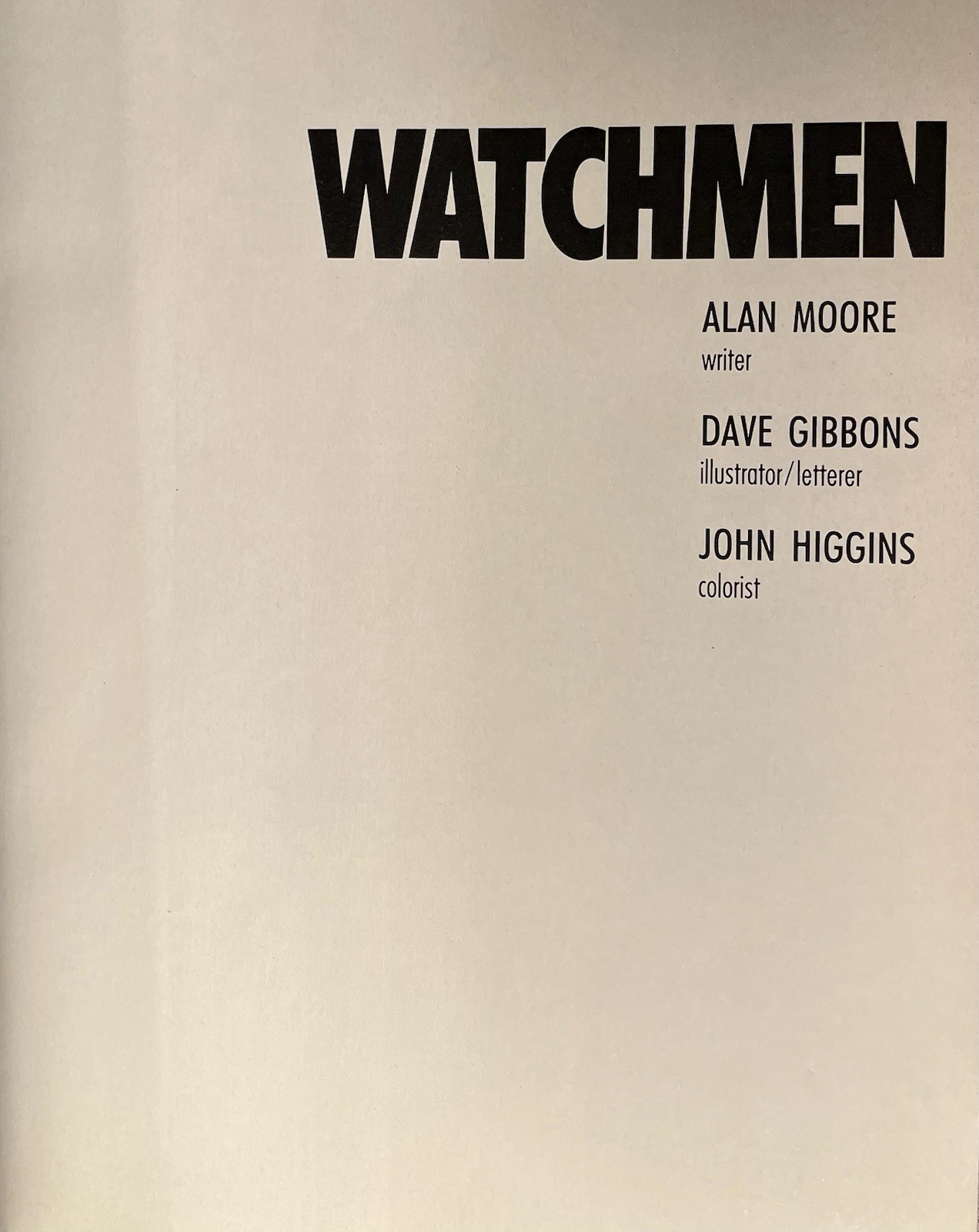 Watchmen Alan Moore 1987 First Edition/Later Printing TPB Graphic Novel Comics
