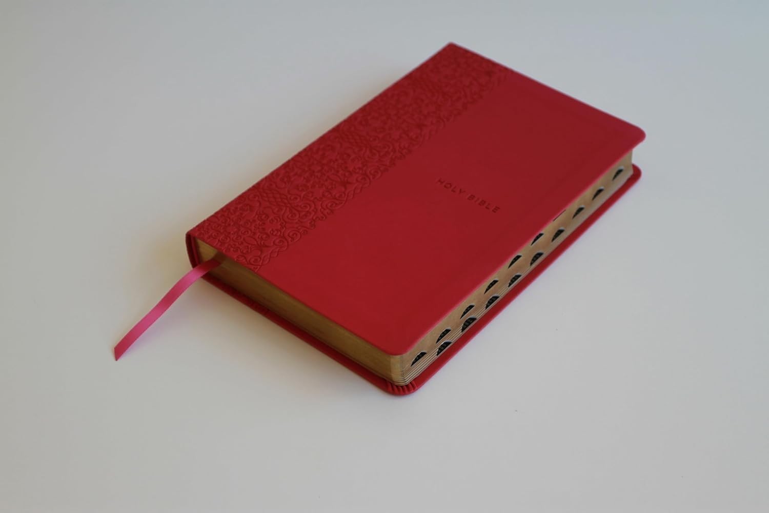KJV Holy Bible – Large Print Medium Size, Red Letter, Faux Leather, 1408 Pages