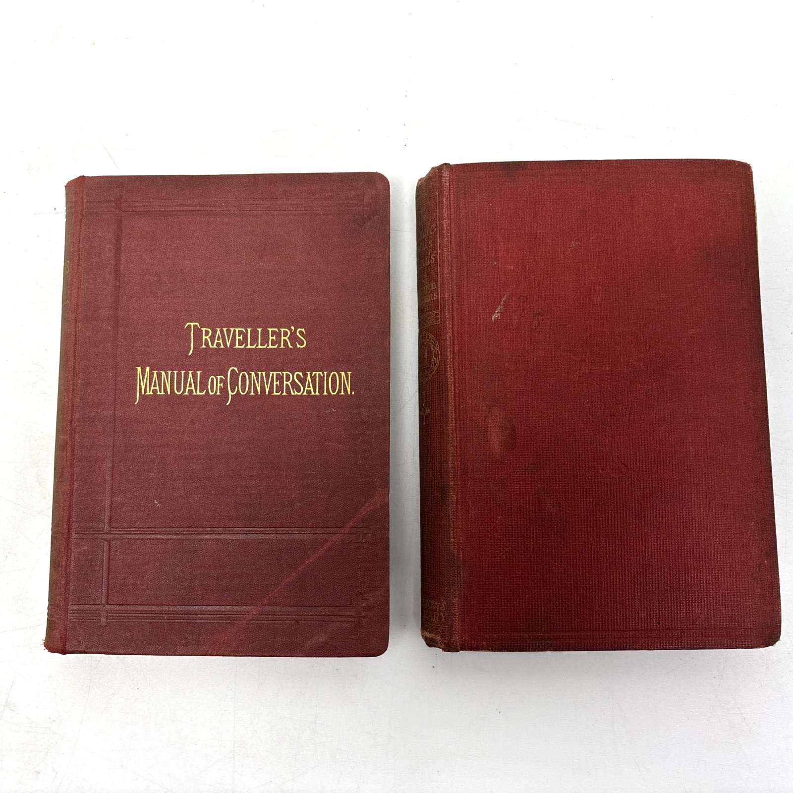 Collection of Distressed Old Books for Decoration. 14cm shelf space.