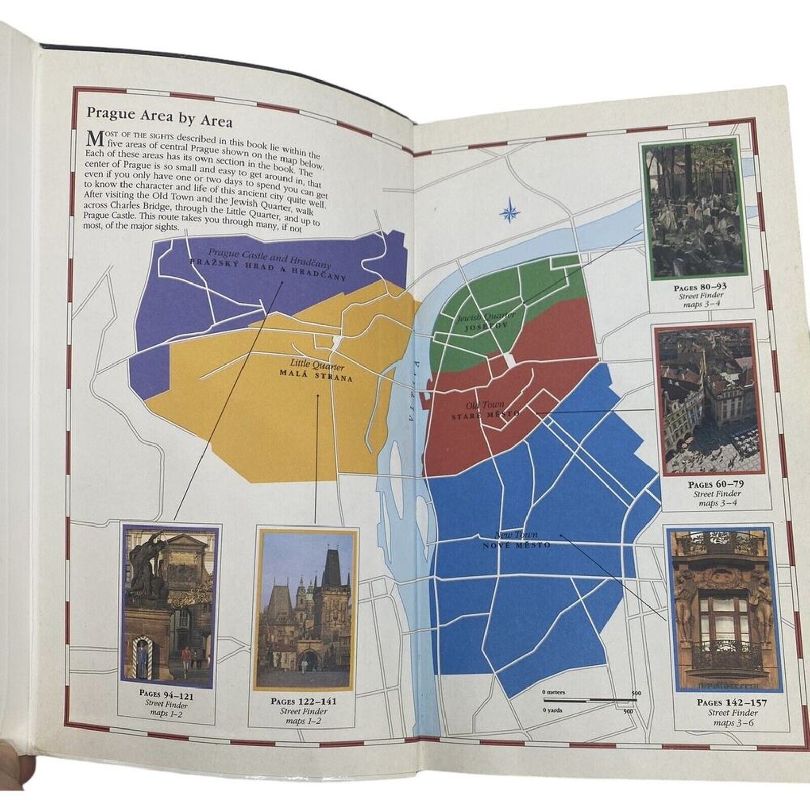 Prague: DK Eyewitness Travel Guides 1st American Ed. 1994 Maps Photos 264 Pages