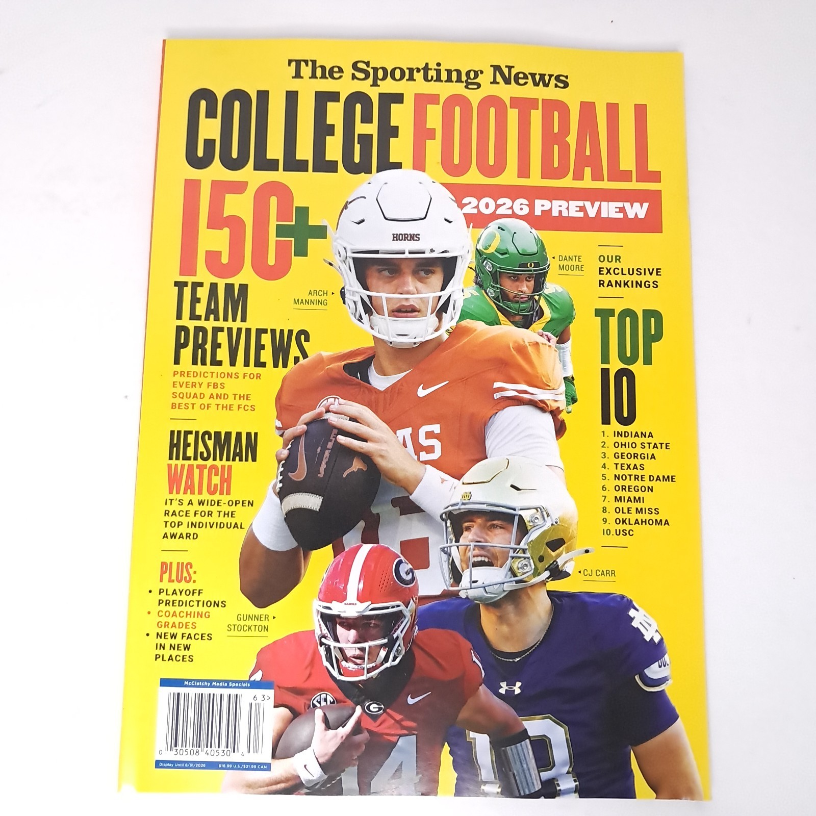 The Sporting News Magazine College Football Preview 2026 NCAA Football