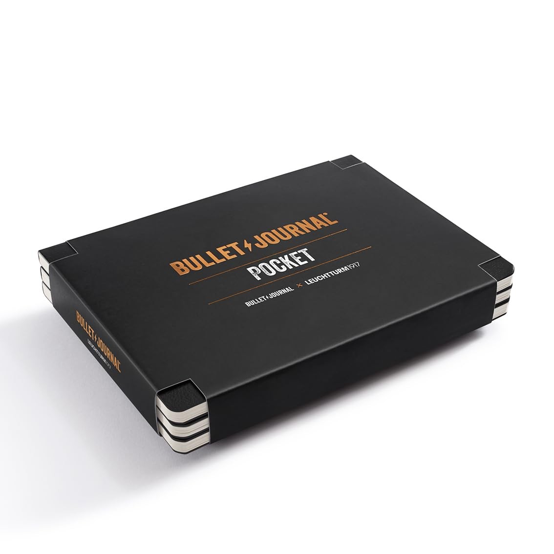 3 Pack 14.3×10.3cm Bullet Journal Pocket Notebooks 46 Pages Dotted Black