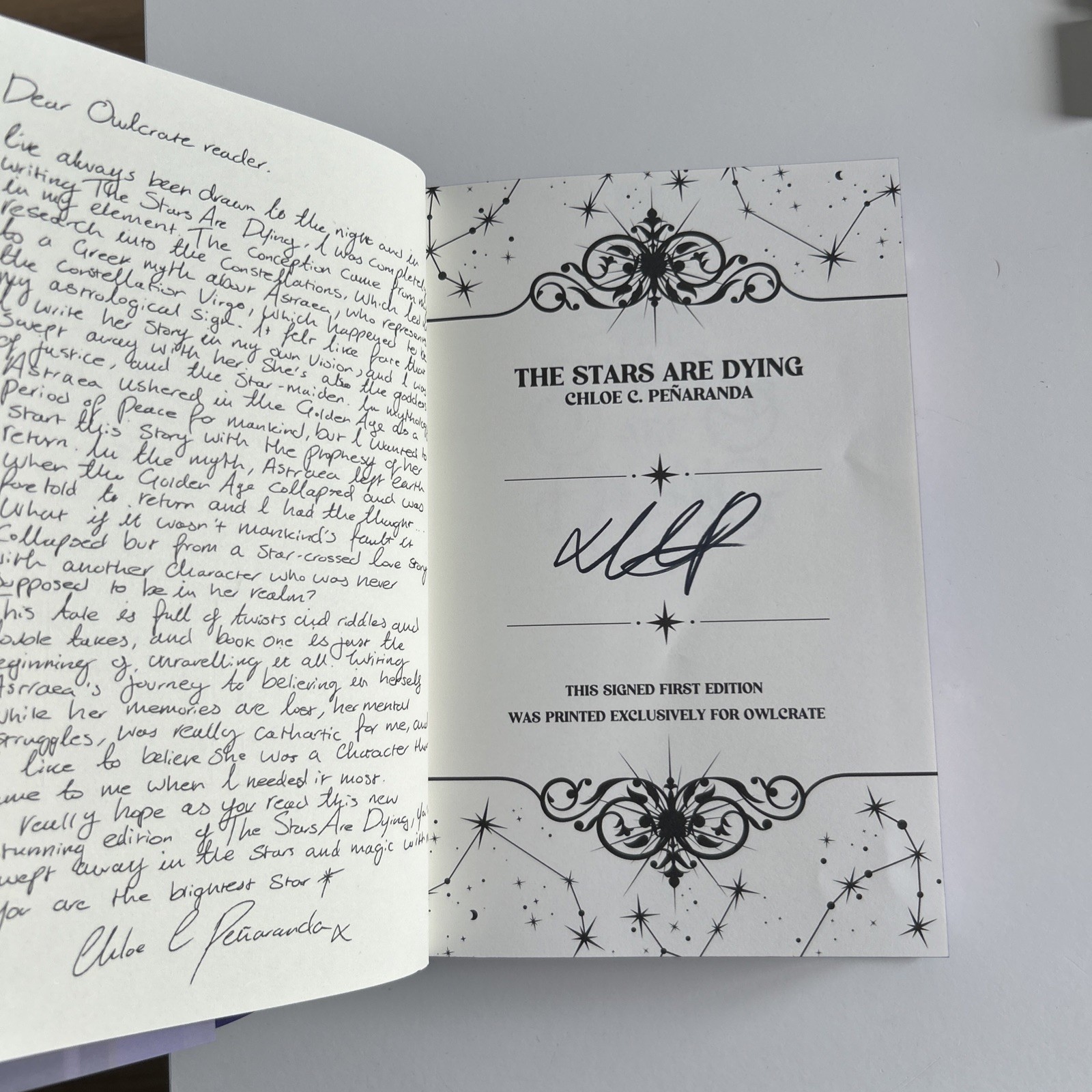 The Stars Are Dying Owlcrate Signed Edition Hardcover