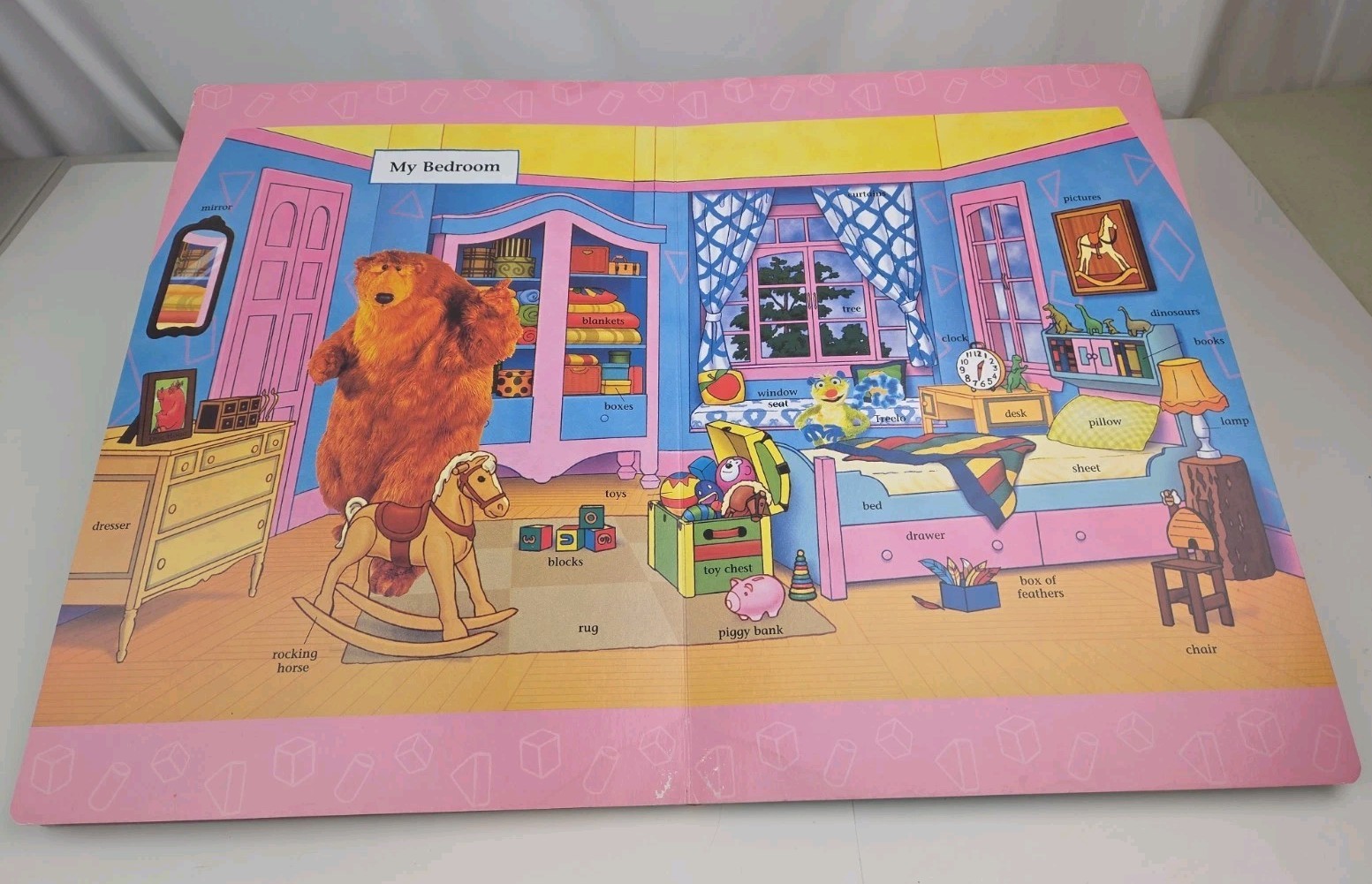 Bear In The Big Blue House A Book Of First Words Board Oversize Book – 2000 VTG