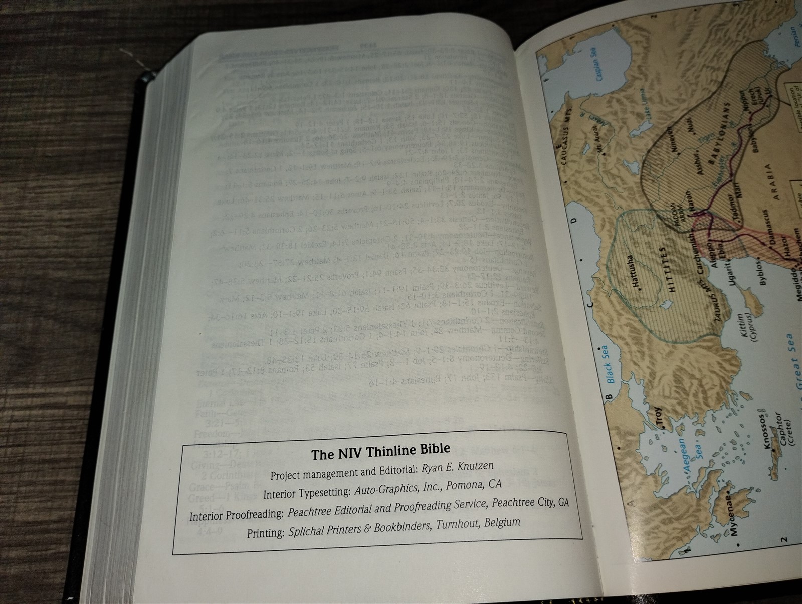 NIV Thinline Bible New International Version 1996 Zondervan Bonded Leather Bound