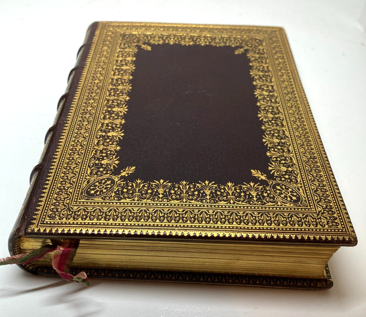 1874 Lesort Heures Dames Chrétiennes Gilt Morocco Leather Silk Binding