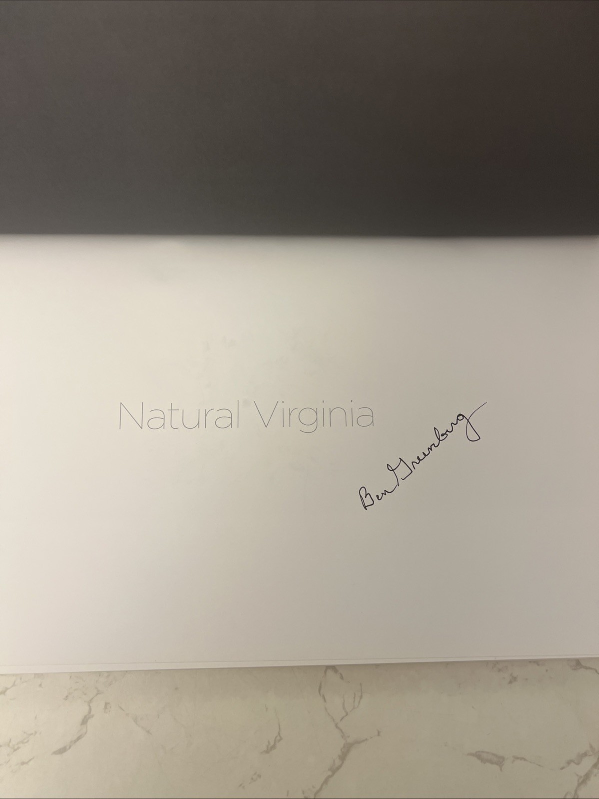 NATURAL VIRGINIA By Ben Greenberg – HCDJ Signed Copy