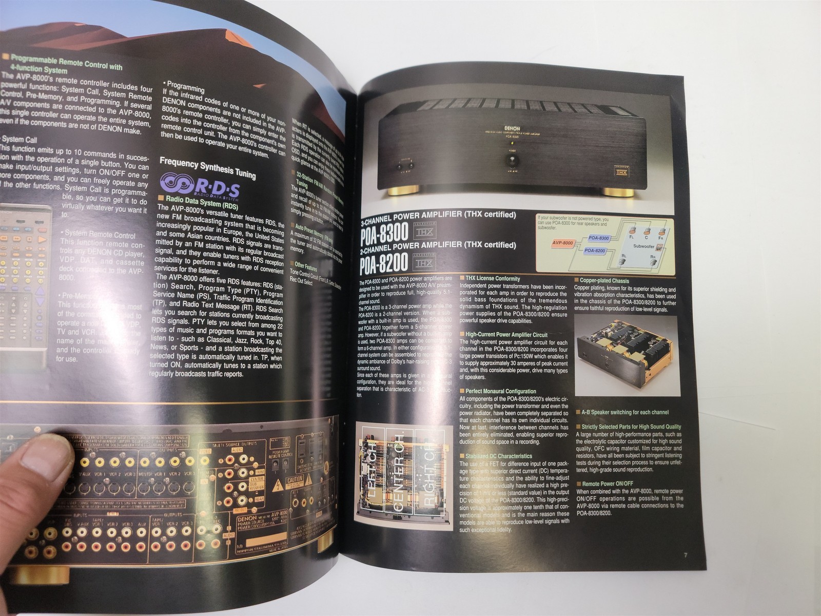 1990’s Denon Lucasfilm THX AVP-8000 / POA-8300 / POA-8200 Brochure & Specs
