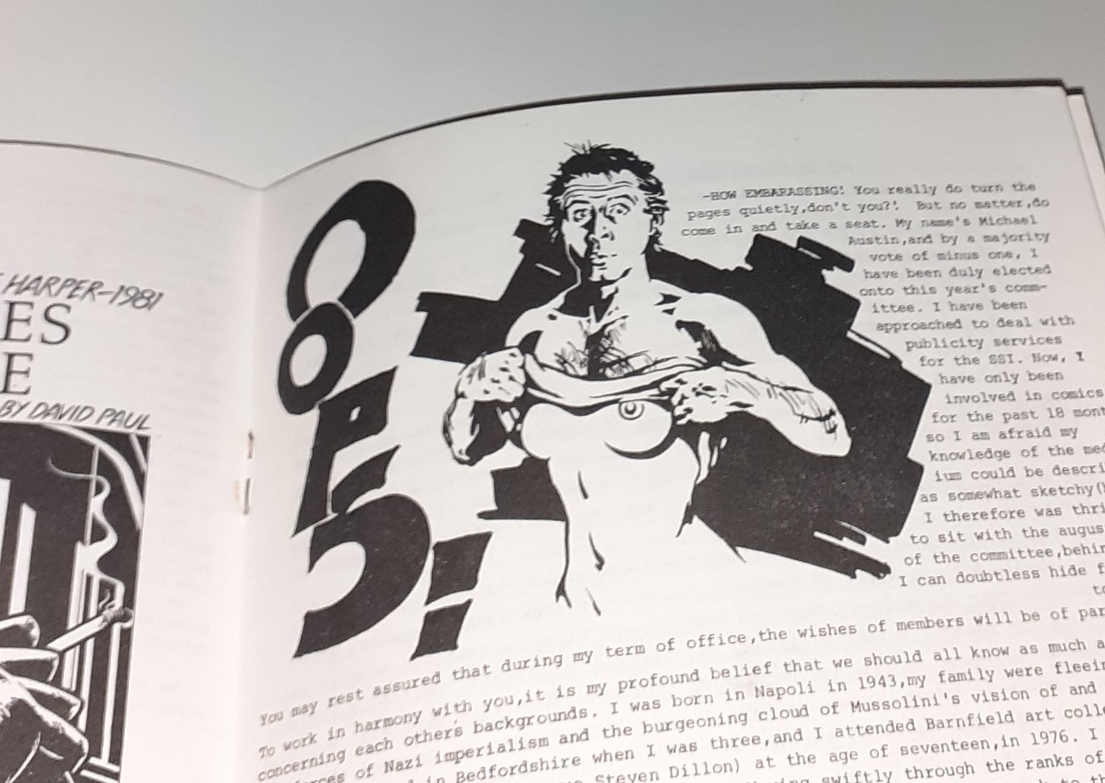 SSI JOURNAL 45 fanzine UK 1982 ALAN MOORE “DIE POOR!” Captain Britain Miracleman