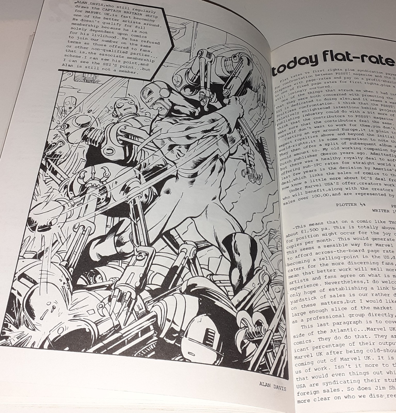 SSI JOURNAL 45 fanzine UK 1982 ALAN MOORE “DIE POOR!” Captain Britain Miracleman