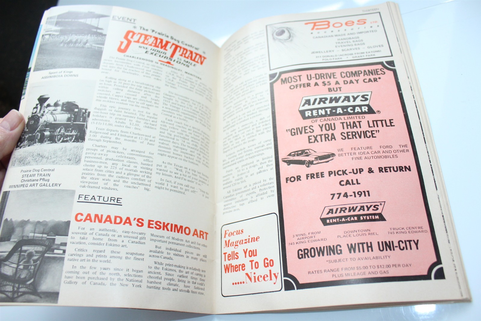 Vintage 1974 Focus On Winnipeg Magazine Tiny Tim On Cover 62 Pages