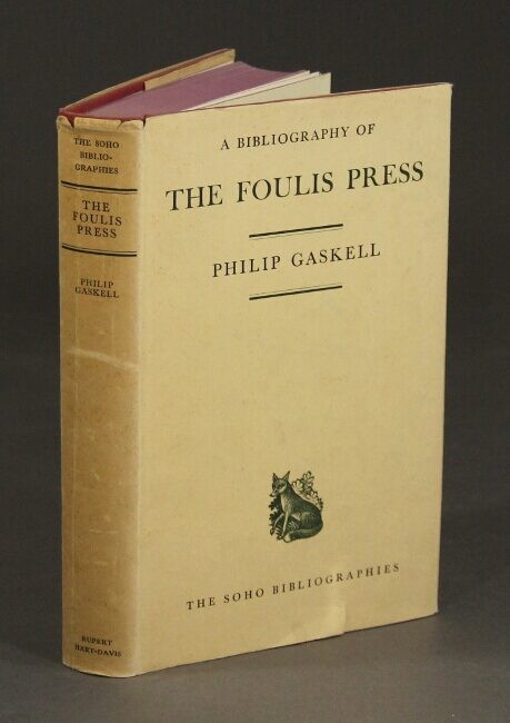 Philip Gaskell / A bibliography of the Foulis Press 1st ed 1964 Books on Books