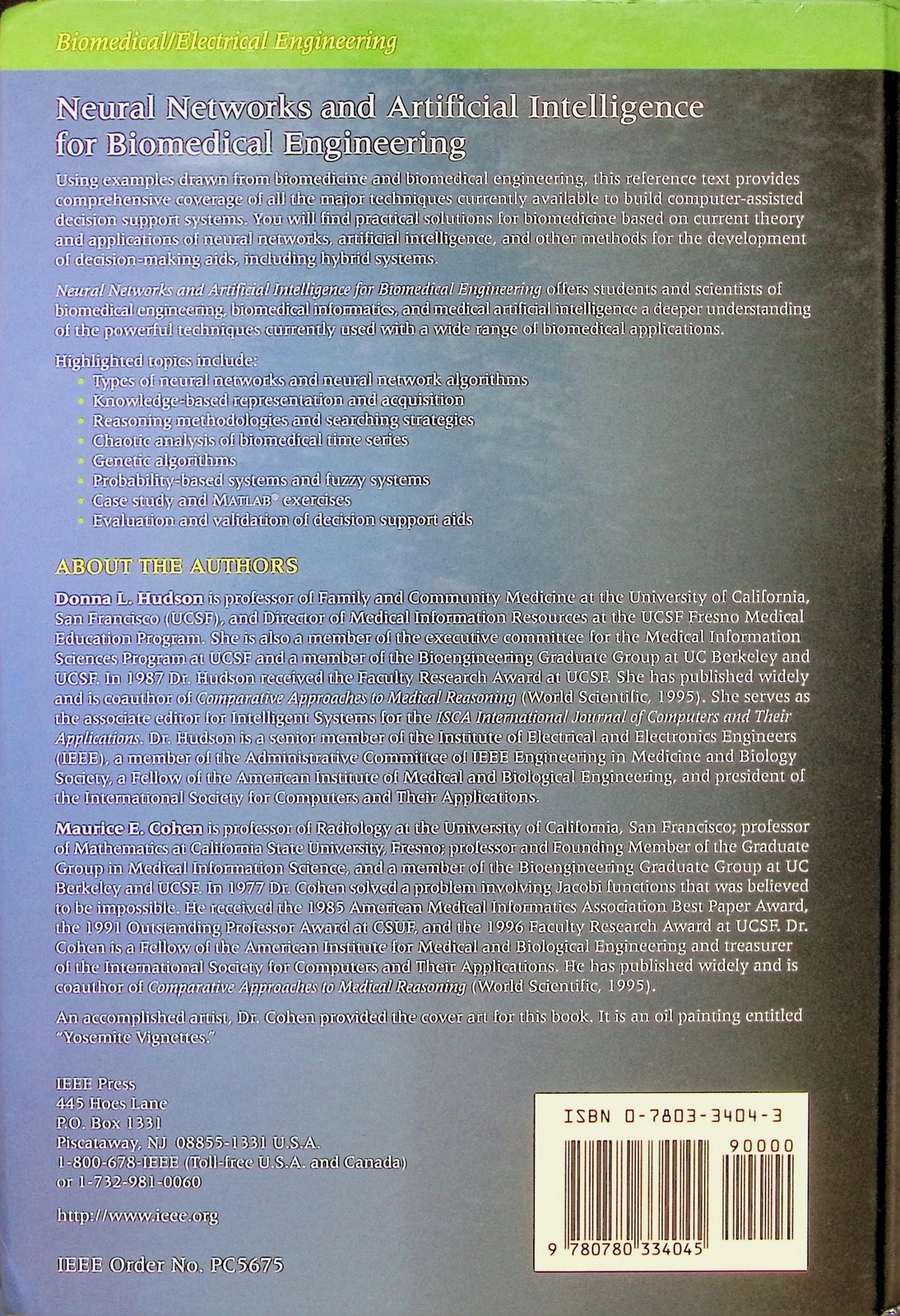 Neural Networks Artificial Intelligence Biomedical Engineering First Edition