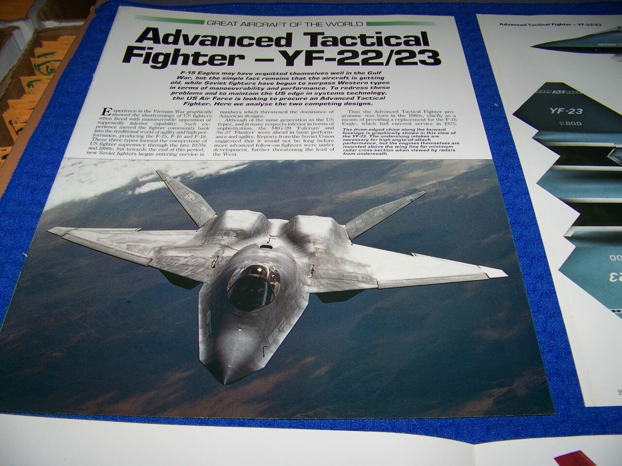 LOCKHEED/ BOEING YF-22 & YF-23 …4-PAGE PROFILE/2-PAGE 3-VIEWS/HISTORY (719BB)