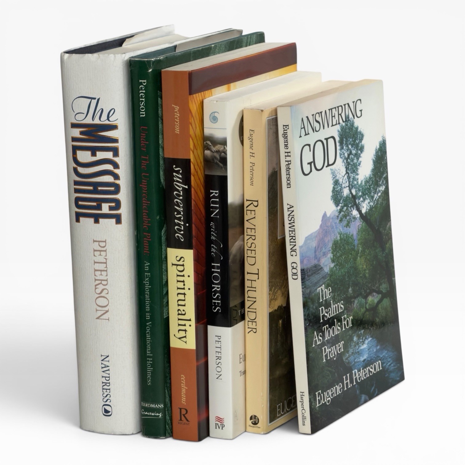 Eugene H Peterson Book Lot of 6 The Message Answering God Christian Spirituality