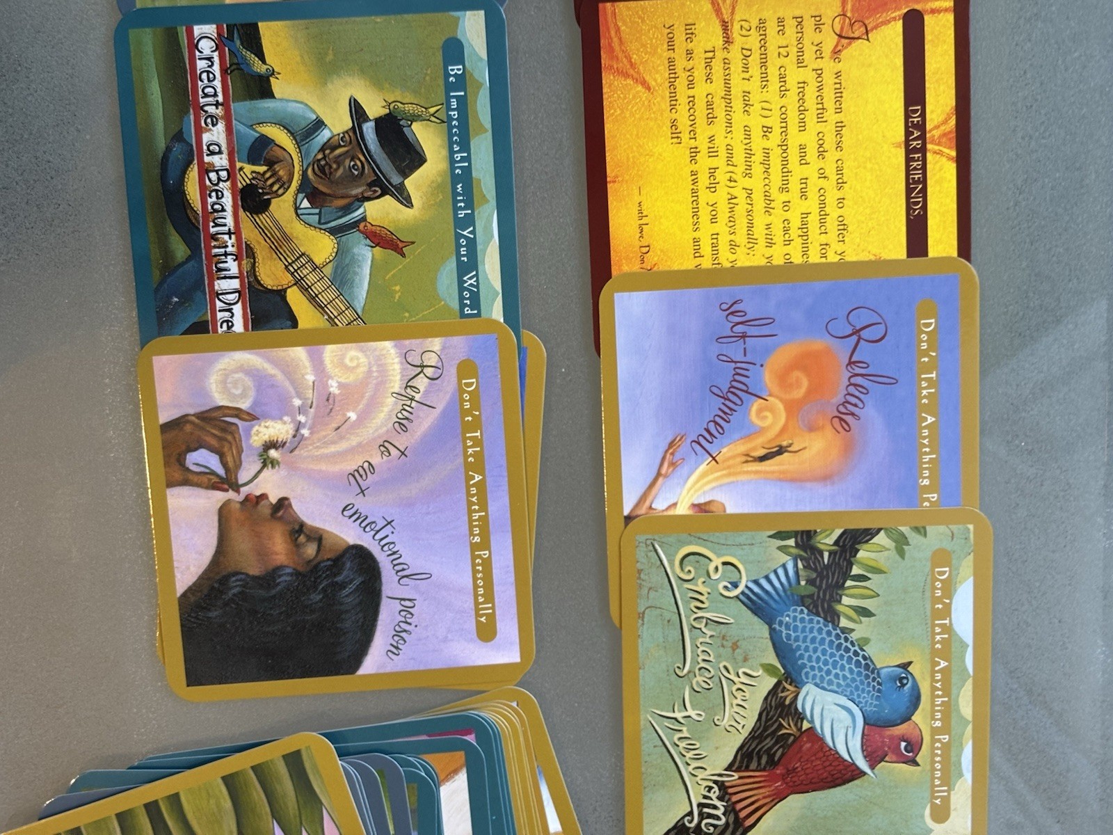 Four Agreements Cards by Miguel Don Ruiz (2001, Cards,Flash Cards)