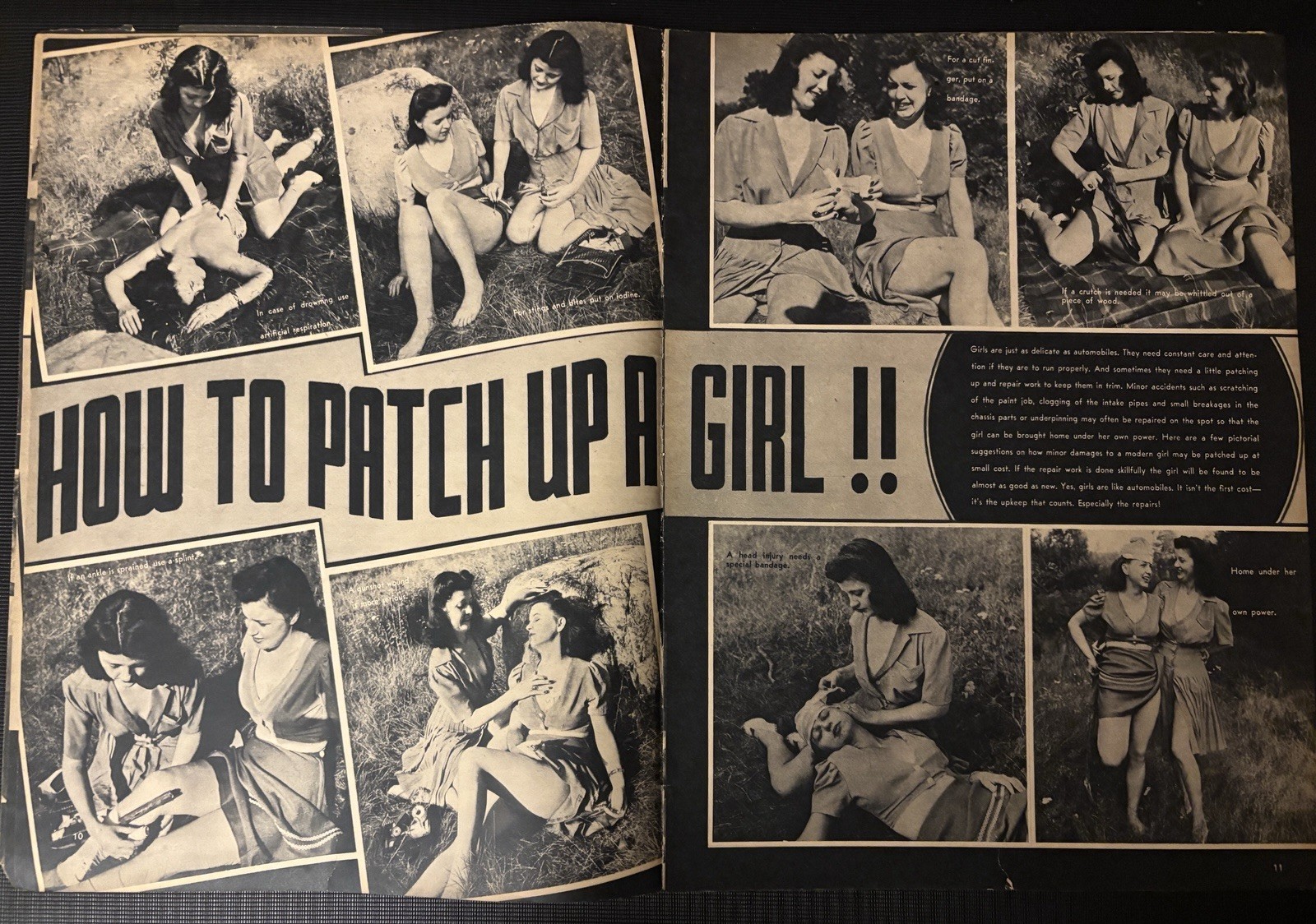 Amazing Sleek Magazine 1942 Pinups War Propaganda Americana Vintage