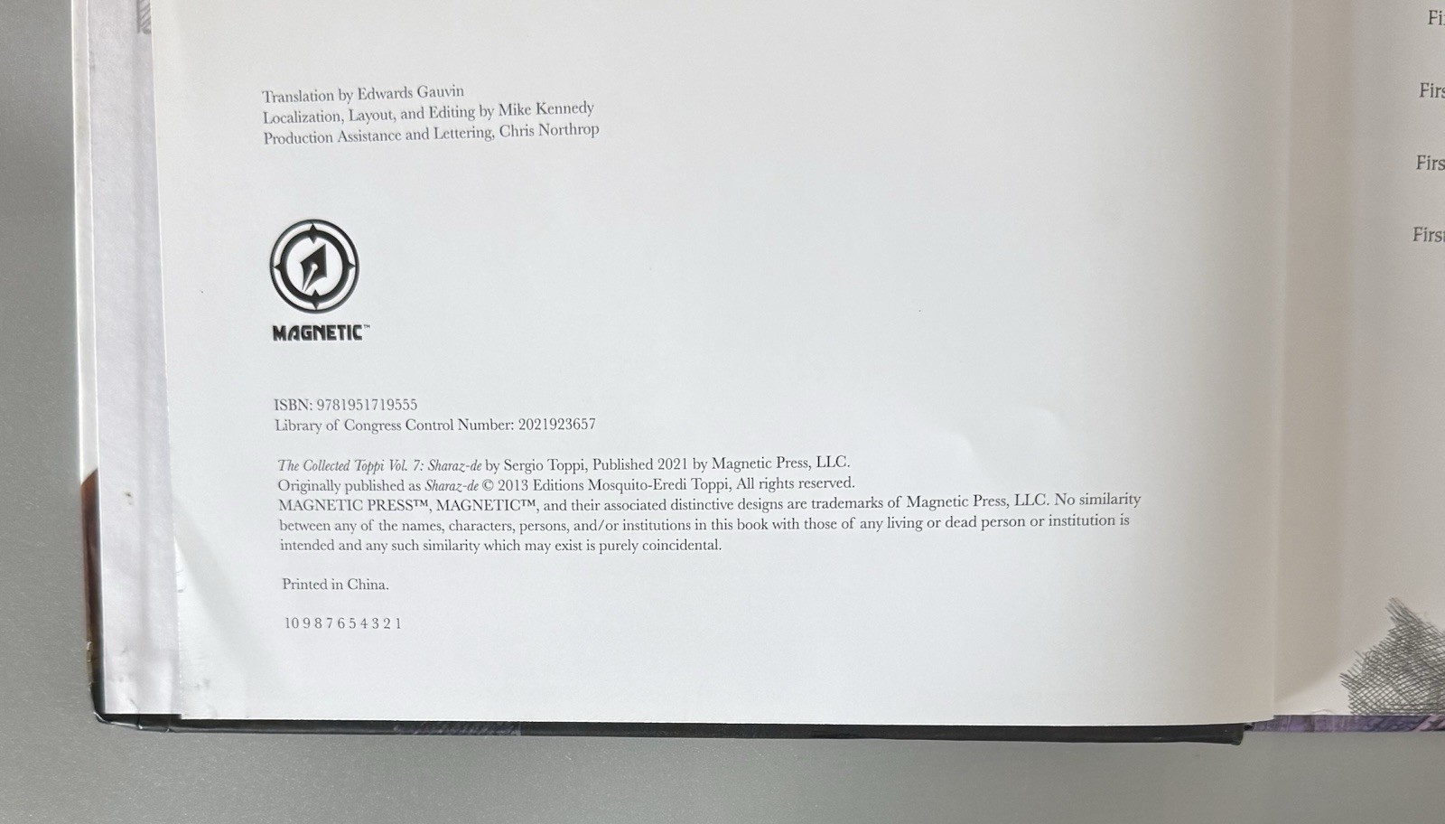The Collected Toppi Volume Seven: Sharaz-De — Hardcover — 2021 Magnetic Press