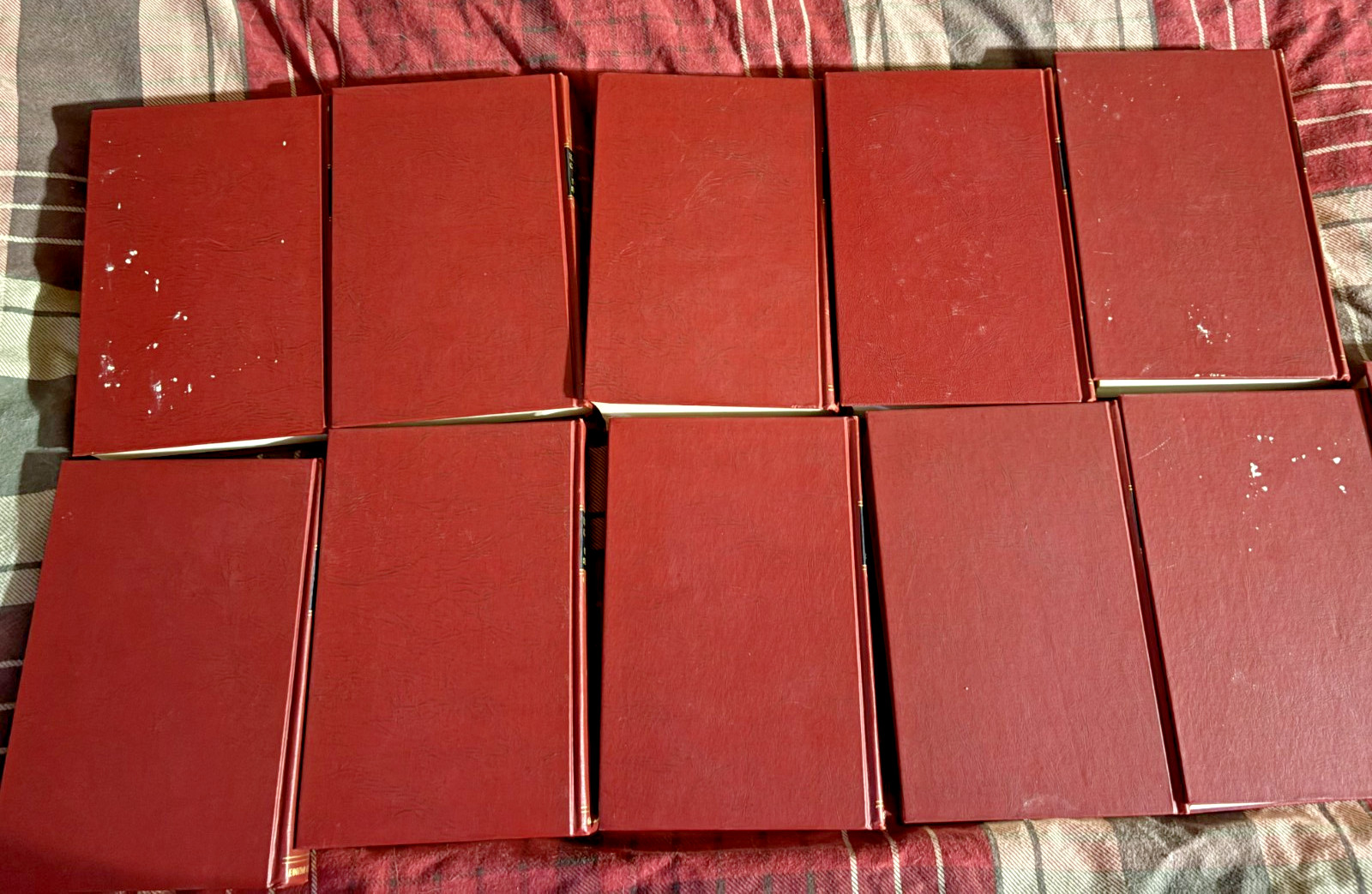 11 volumes of the Harvard Classics 5,6 8-16 red covers gilt 1965 edition VGC