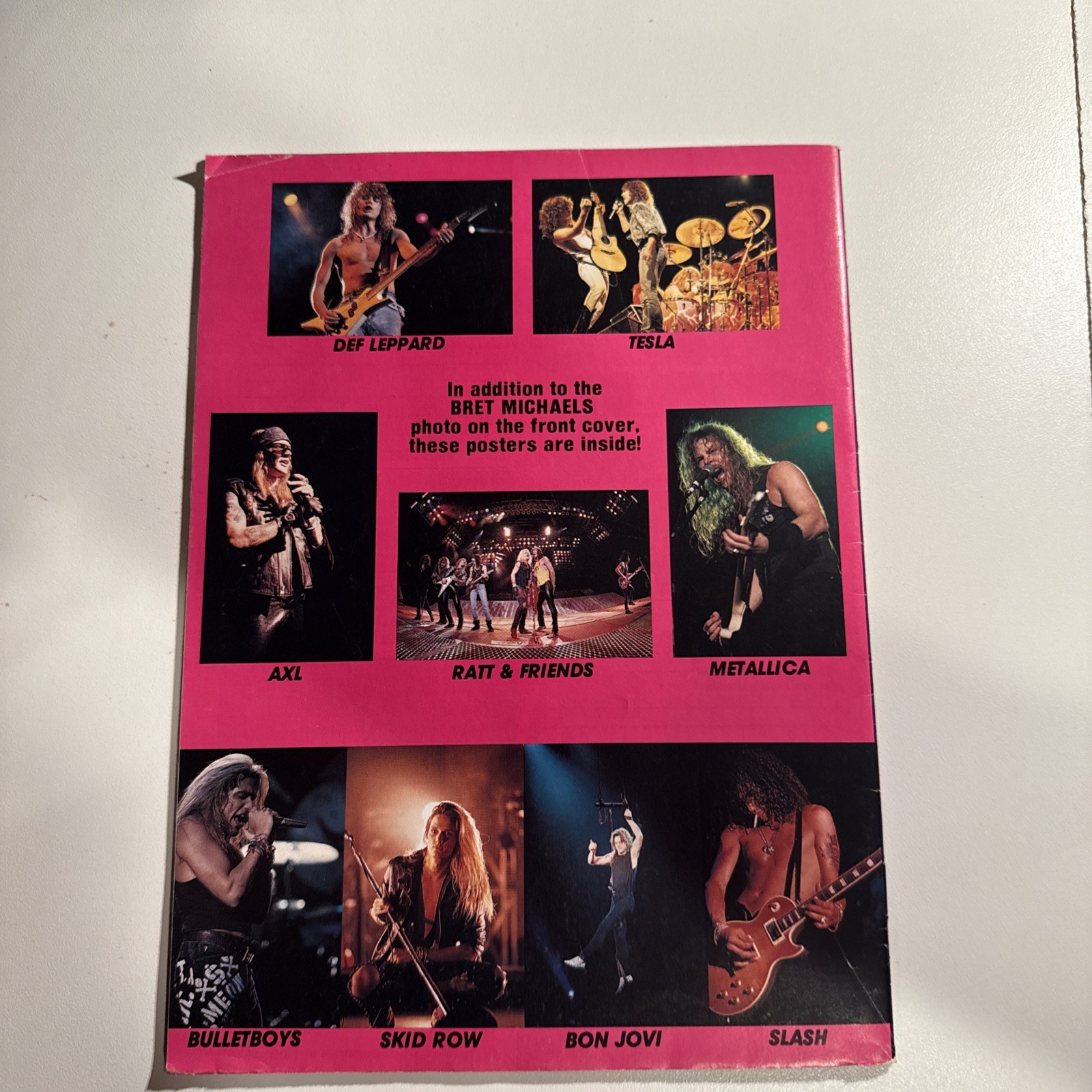 Blast Live Metal Poster Magazine Metallica Poison GNR Def Leppard 1989 Ratt
