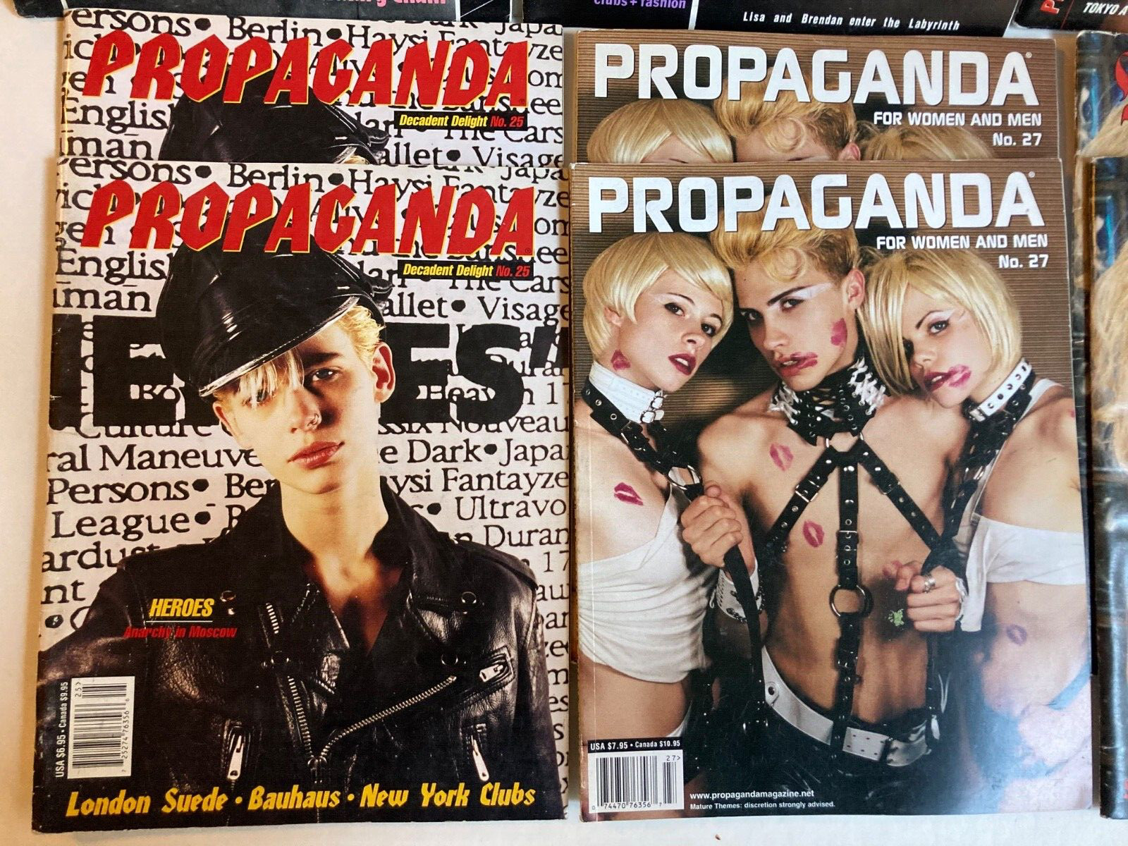 Propaganda, 13 magazines, various issues from 1992 to 2002
