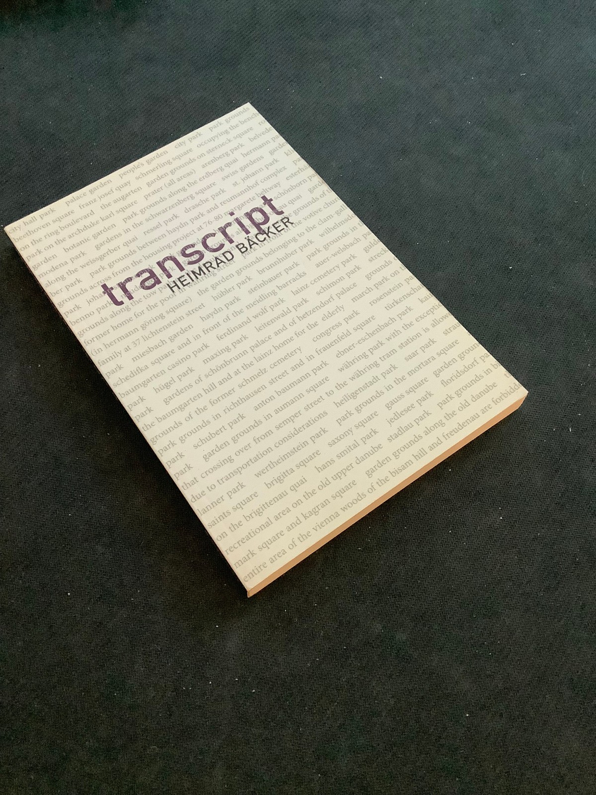 Heimrad Bäcker-Transcript