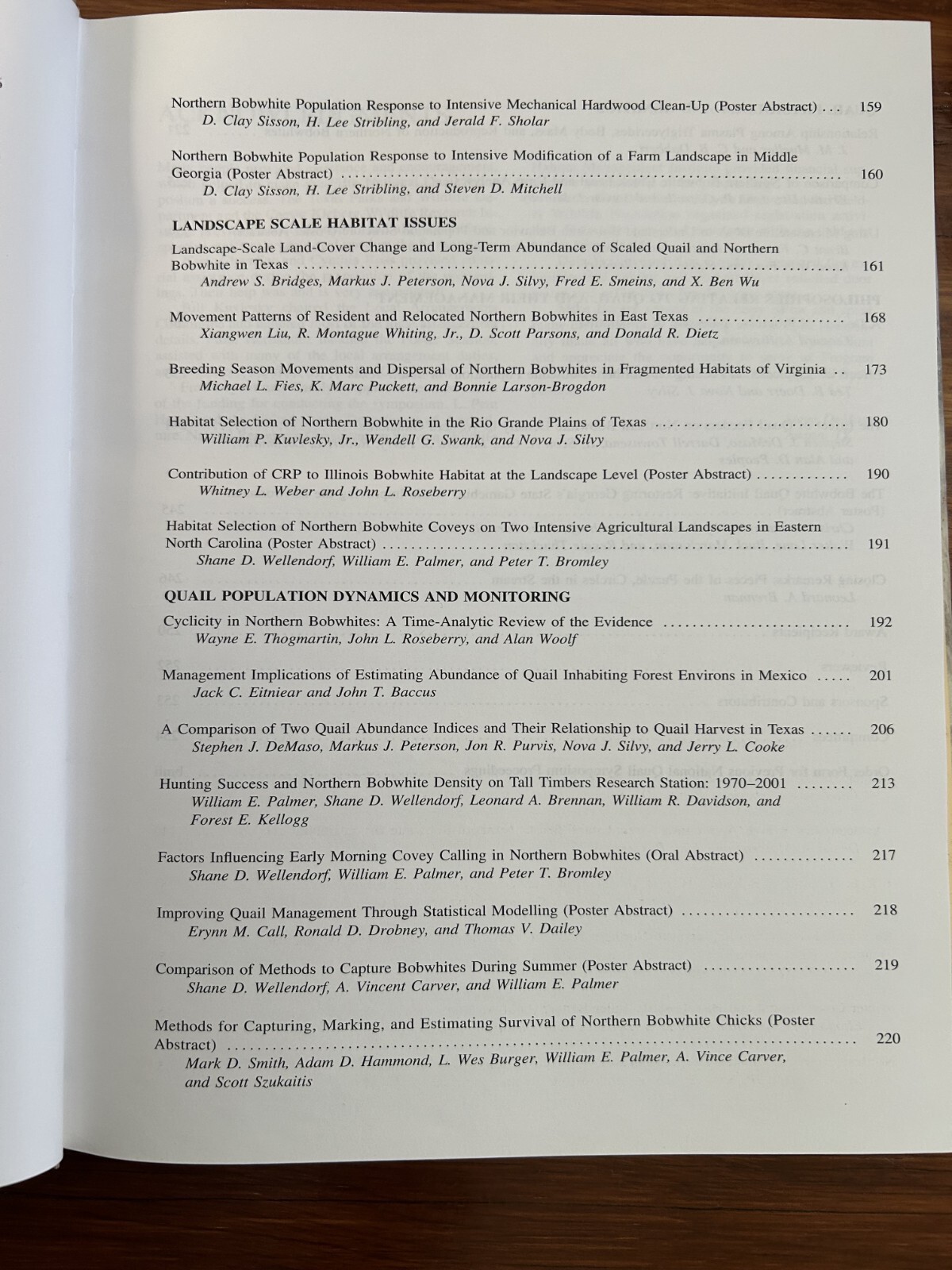 Quail V: Proceedings of the Fifth National Quail Symposium 2002 HC 254 pages