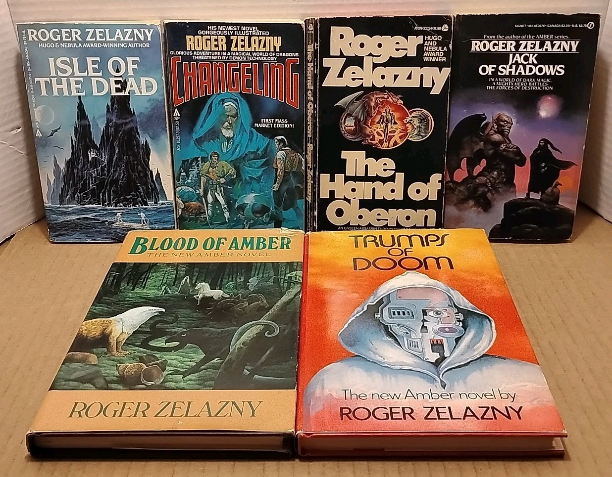 ROGER ZELAZNY – Lot of 6 Sci Fi & Fantasy Novels – Amber Oberon Jack of Shadows