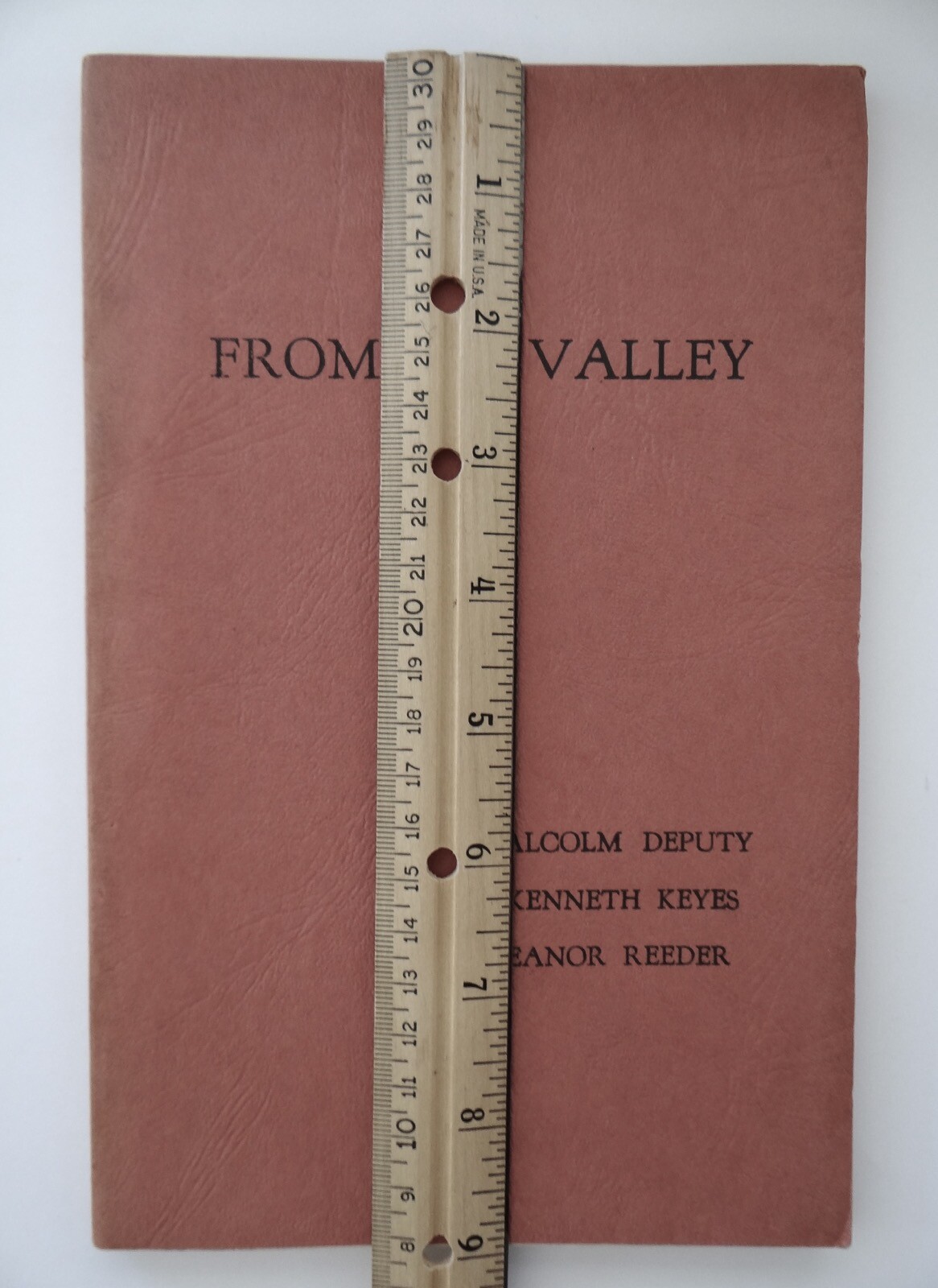 1958 From The Valley Poems Limited Edition 100 Made Deputy Keyes Reeder VGC