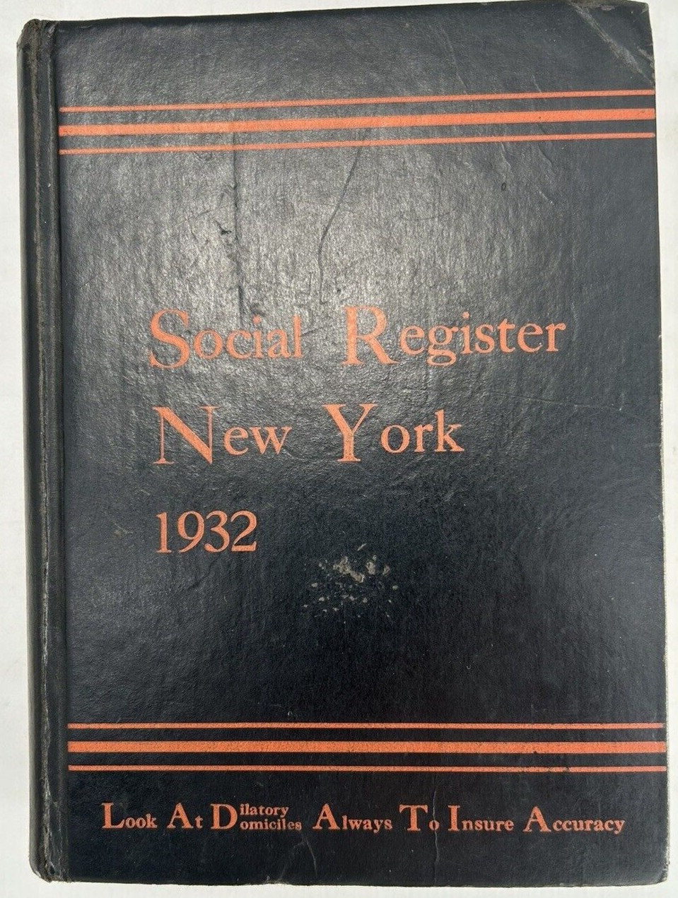 Social Register New York 1932 Hardcover First Edition 1040 pages