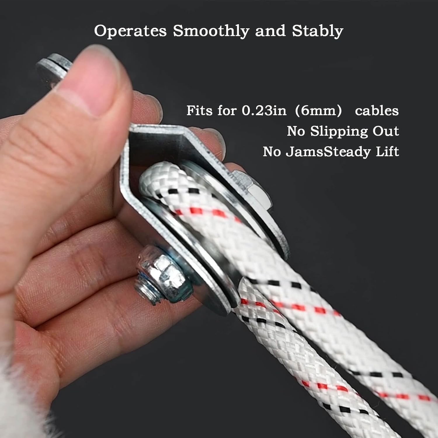 Cable Pulley 32mm Small Snatch Block for 0.23Inch/6mm Wire Rope, Single…