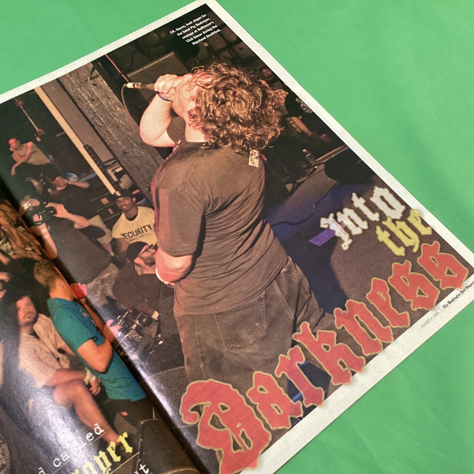 Death Metal Music journal, Washington Post Magazine, Aug 2009