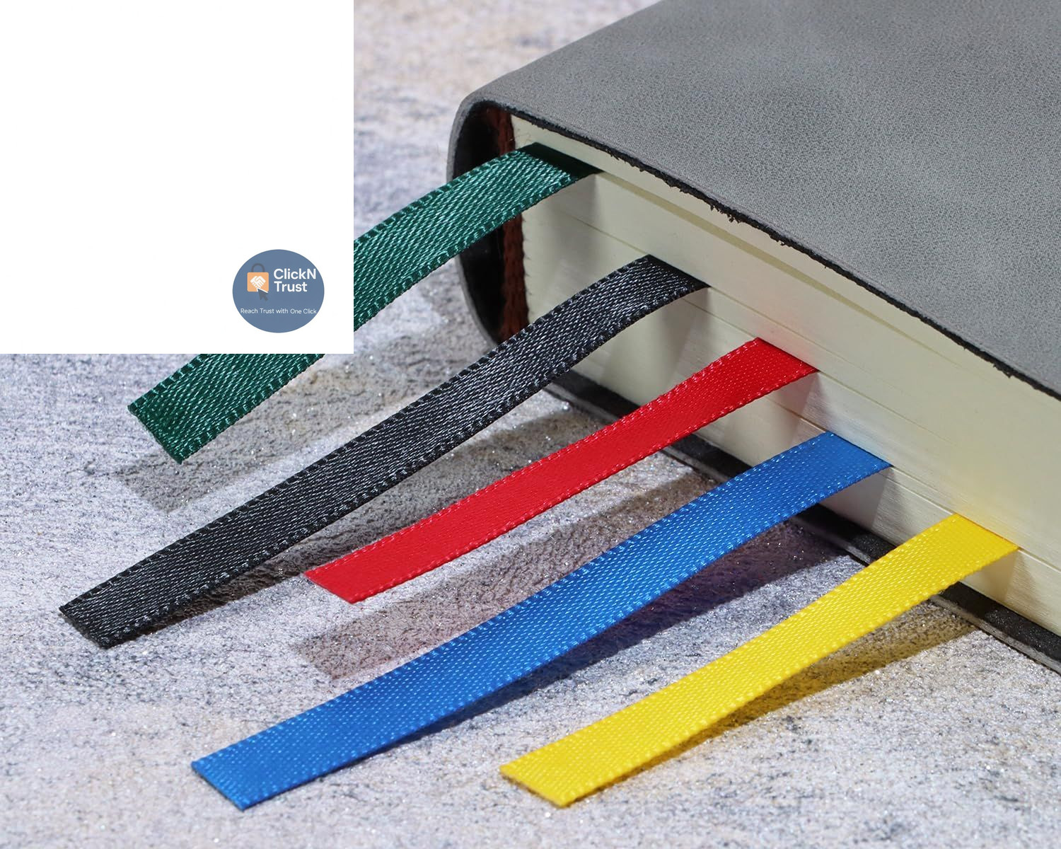 PPhtony Bible Ribbon Bookmark Artificial Leather 7x3cm/2.75×1.18inch, Black