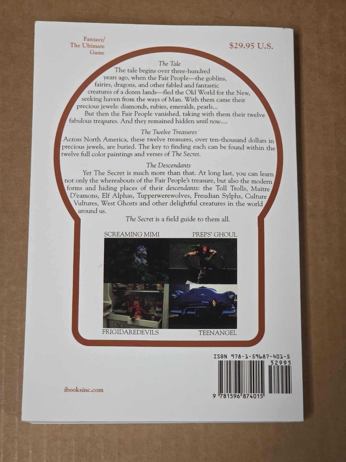 The Secret A Treasure Hunt Byron Preiss Visual Publications Fantasy Game PB