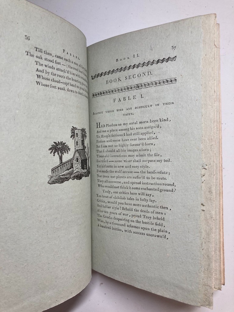 1806 La Fontaine Fables 4 Vols Taffin Signed Fine Morocco Leather Plates Uncut
